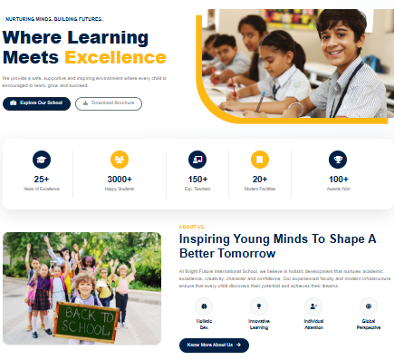 BrightFuture School Responsive Website Development